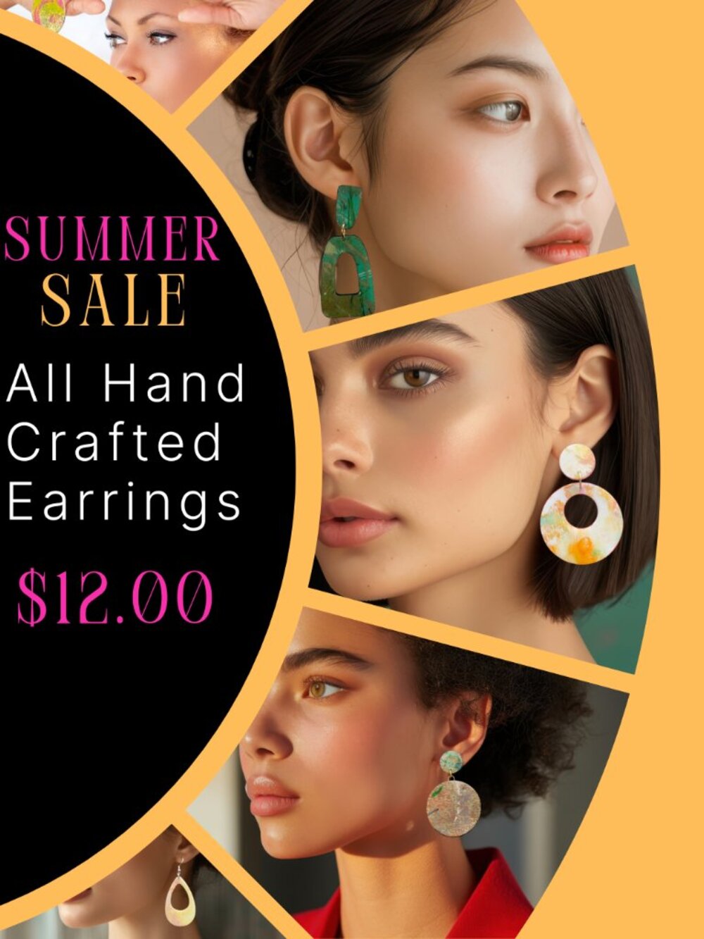 Summer Special All Hand Crafted  Earrings $12.00